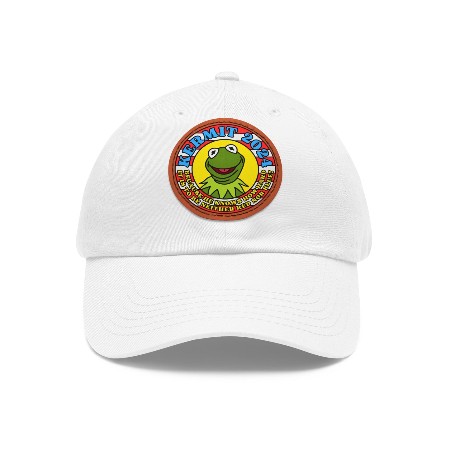 KERMIT 2024! Dad Hat with Leather Patch (Round)
