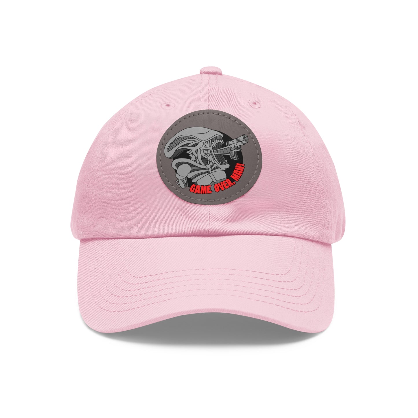 Game Over, Man! Dad Hat with Leather Patch (Round)