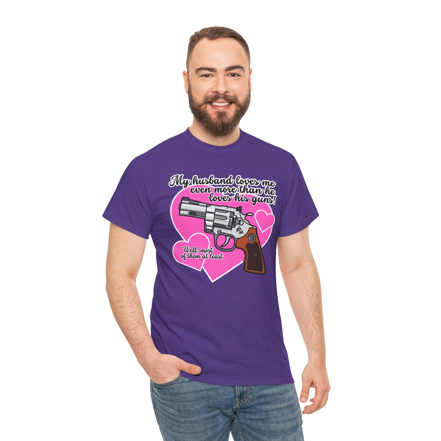 My Husband Loves Me...! Unisex Heavy Cotton Tee