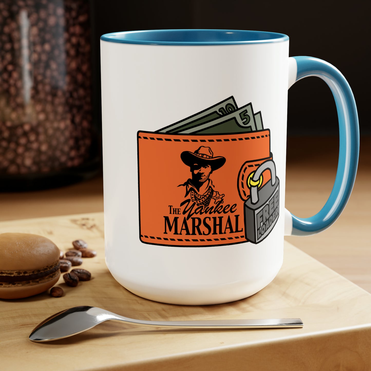 Freeloader Two-Tone Coffee Mugs, 15oz