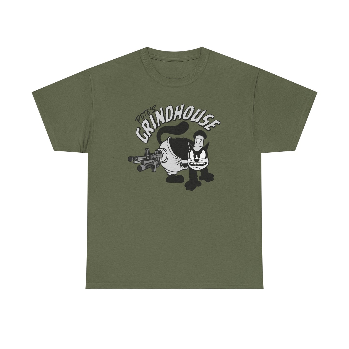 Graphic Heavy Cotton Tee - 'Pete's Grindhouse' Design
