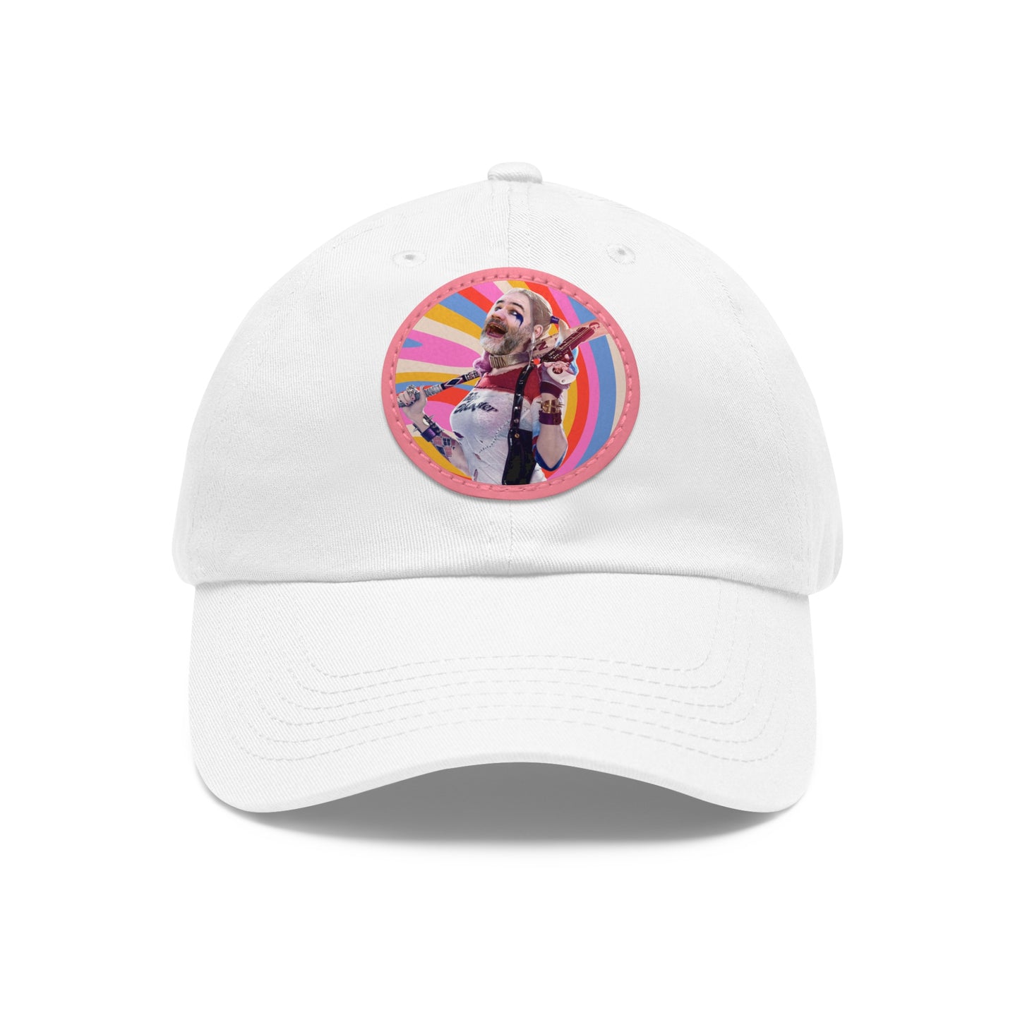 Harley! Dad Hat with Leather Patch (Round)