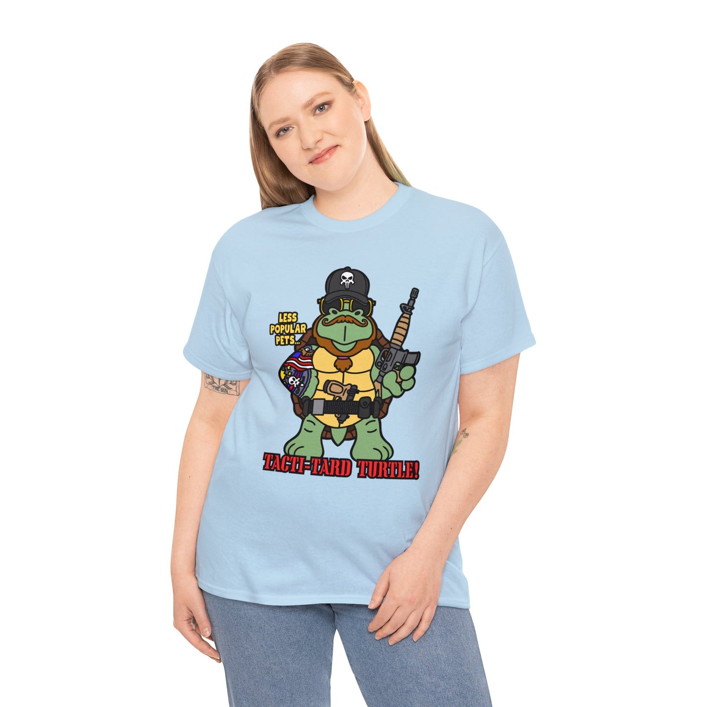 Tacti-Tard Turtle! Unisex Heavy Cotton Tee