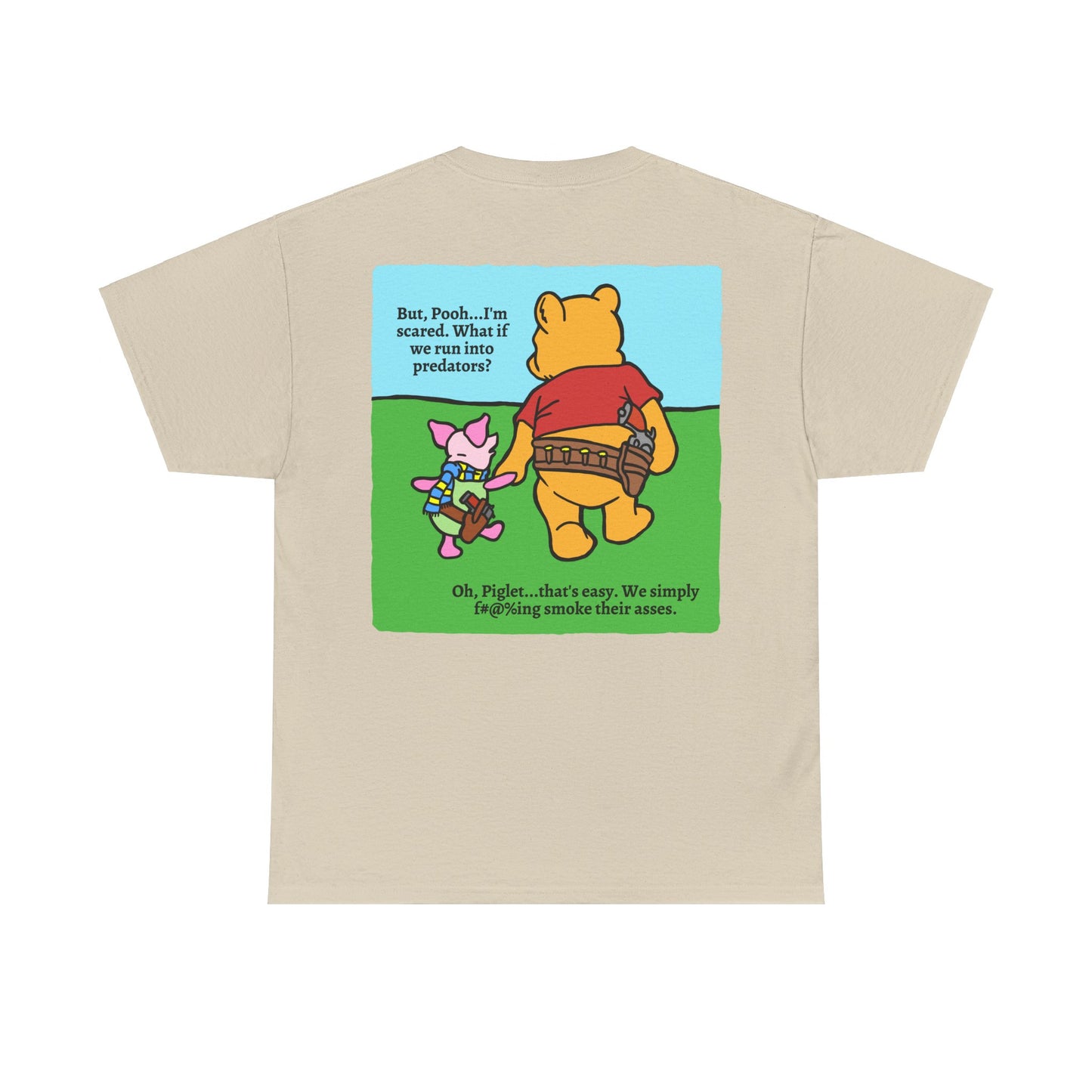 Pew & Piglet! (backside print) Unisex Heavy Cotton Tee