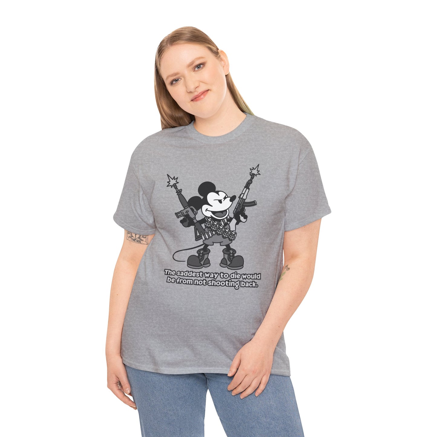 Mickey's The Saddest Way to Die! Unisex heavy Cotton tee