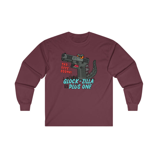 Glock-zilla (Cap15) Plus One! Ultra Cotton Long Sleeve Tee