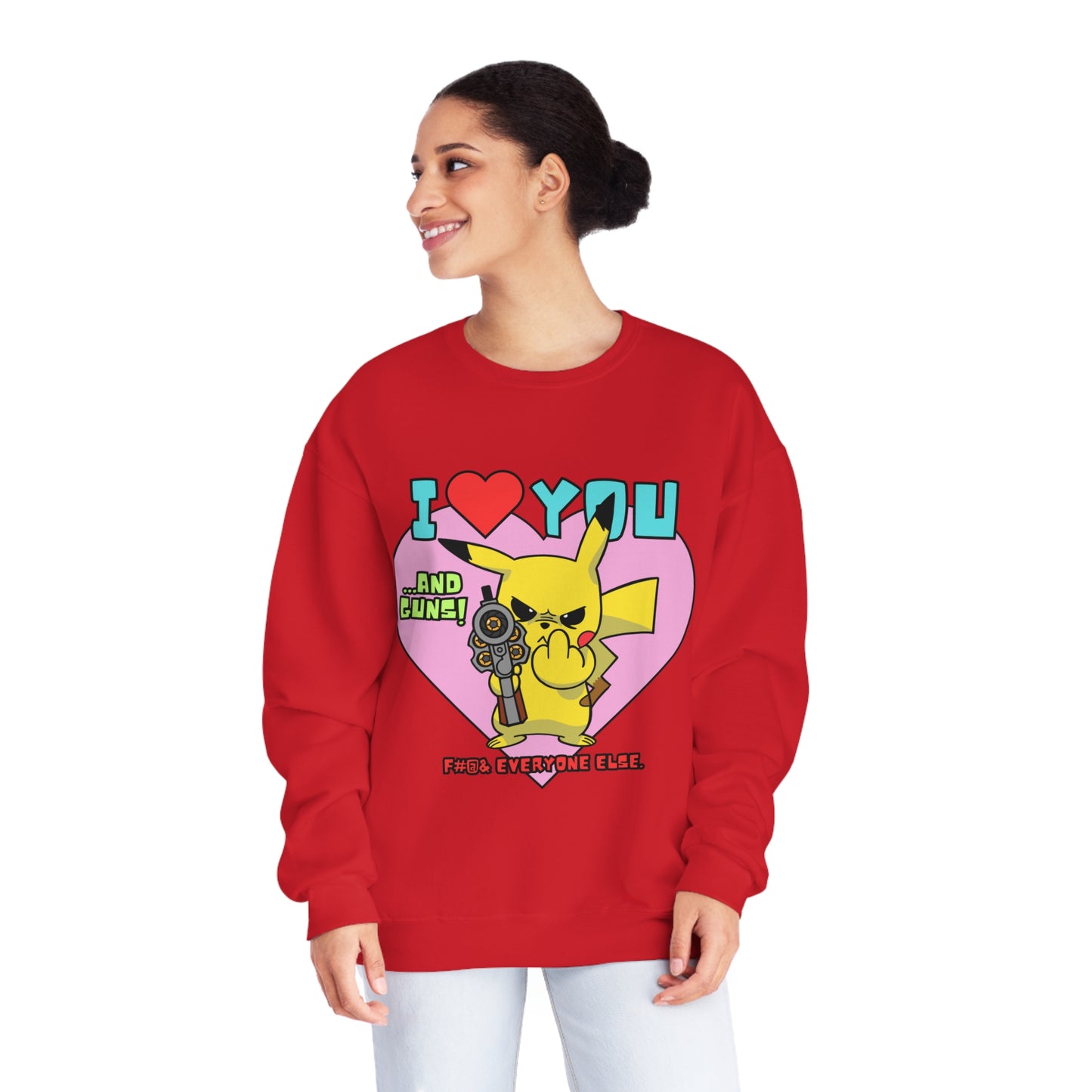 I Love You & Guns! Unisex NuBlend® Crewneck Sweatshirt