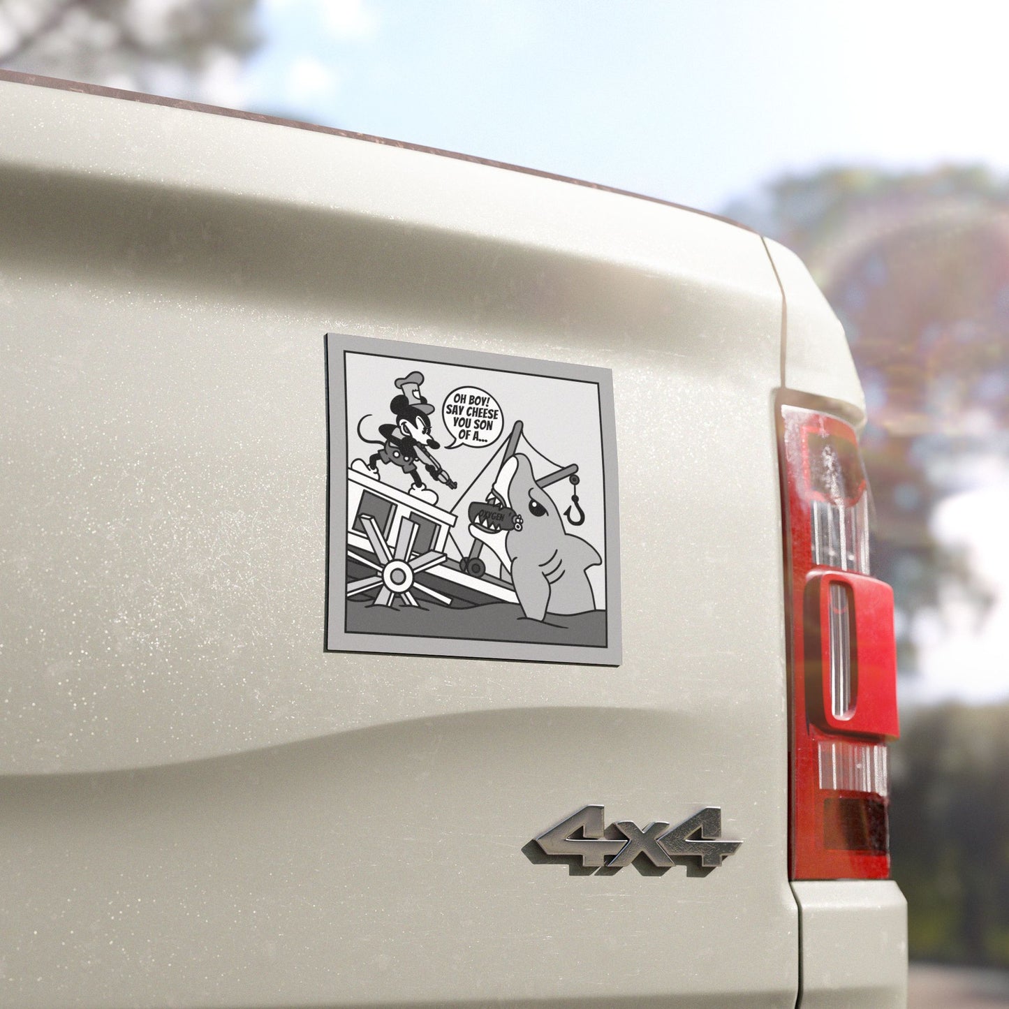 Willie vs. Bruce! Car Magnets