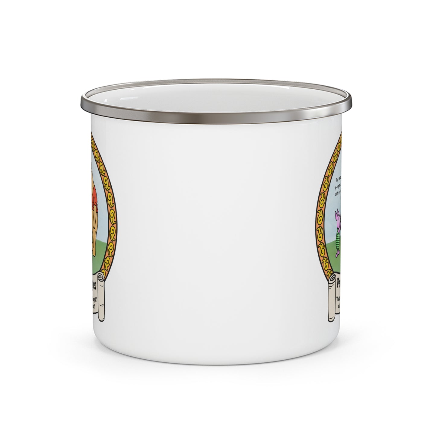Piglet Gets a Gat! Enamel Camping Mug