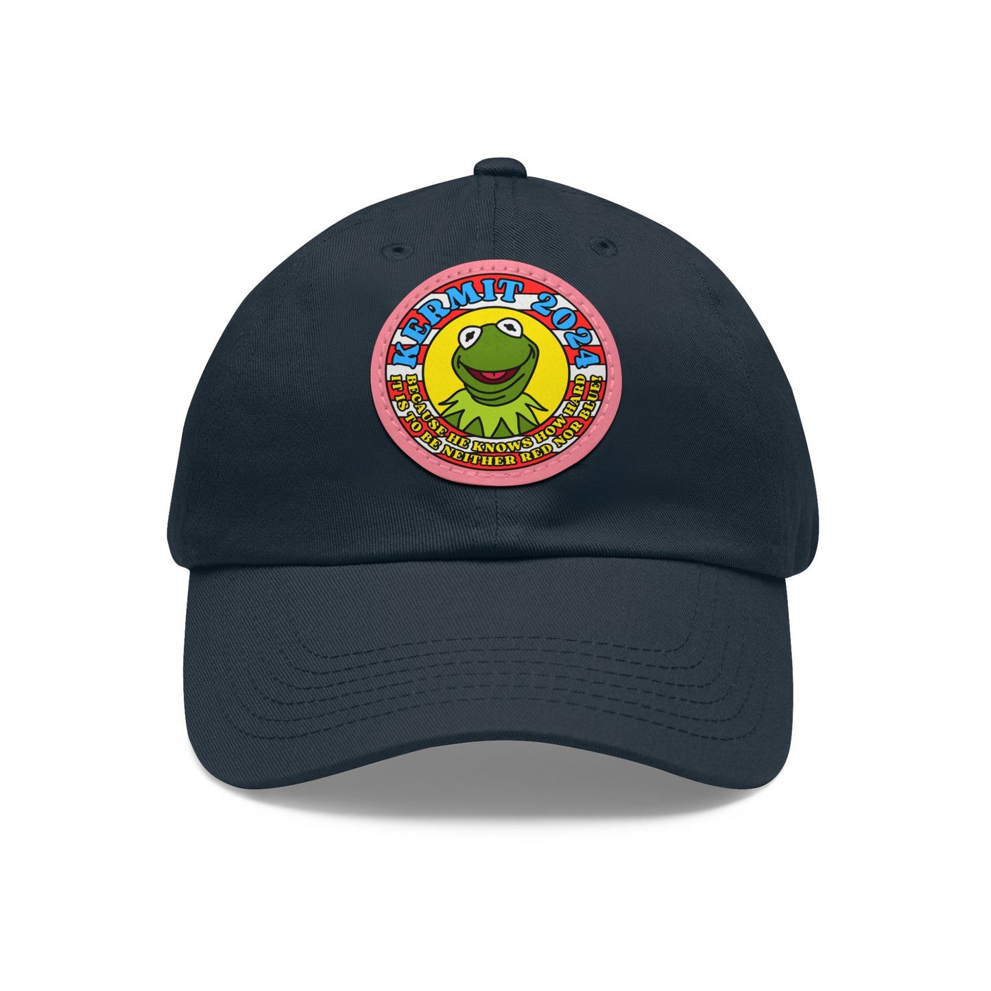 KERMIT 2024! Dad Hat with Leather Patch (Round)
