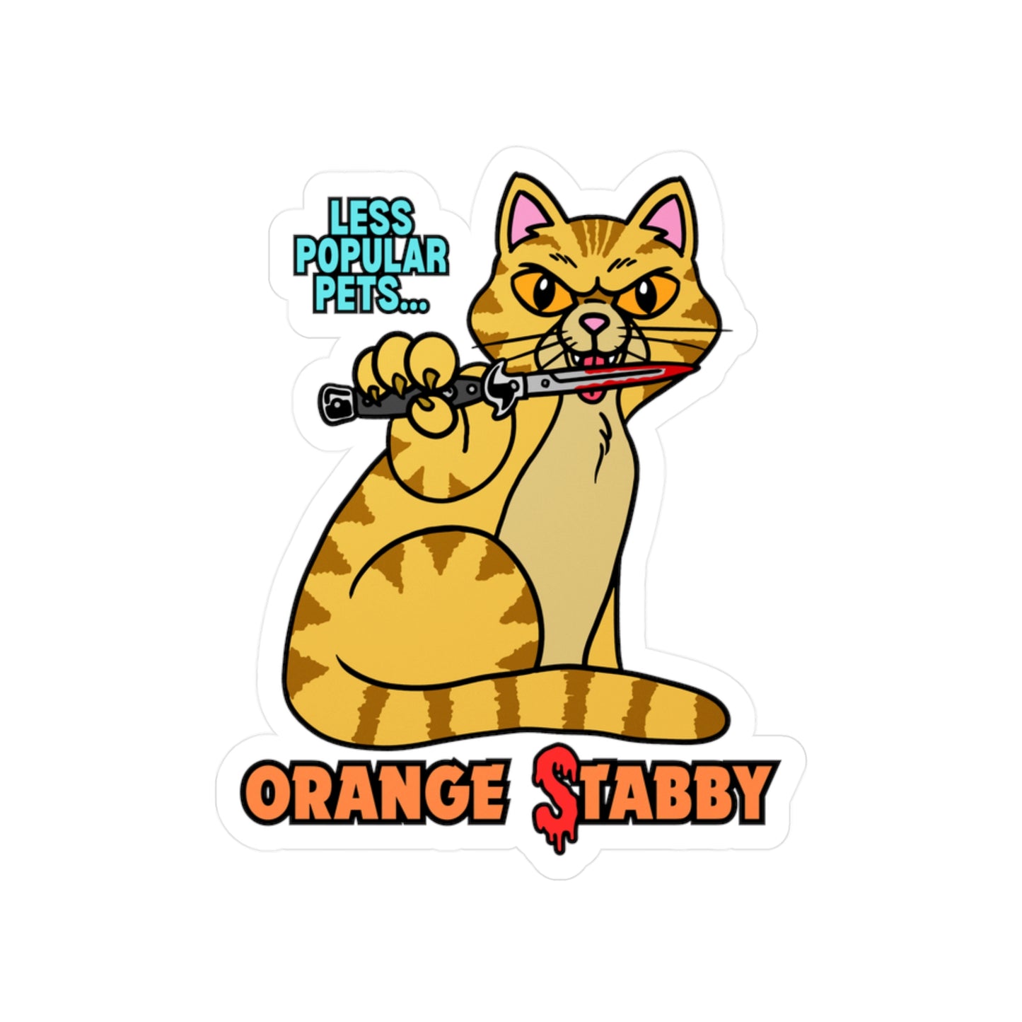 Stabby Cat! Kiss-Cut Vinyl Decals
