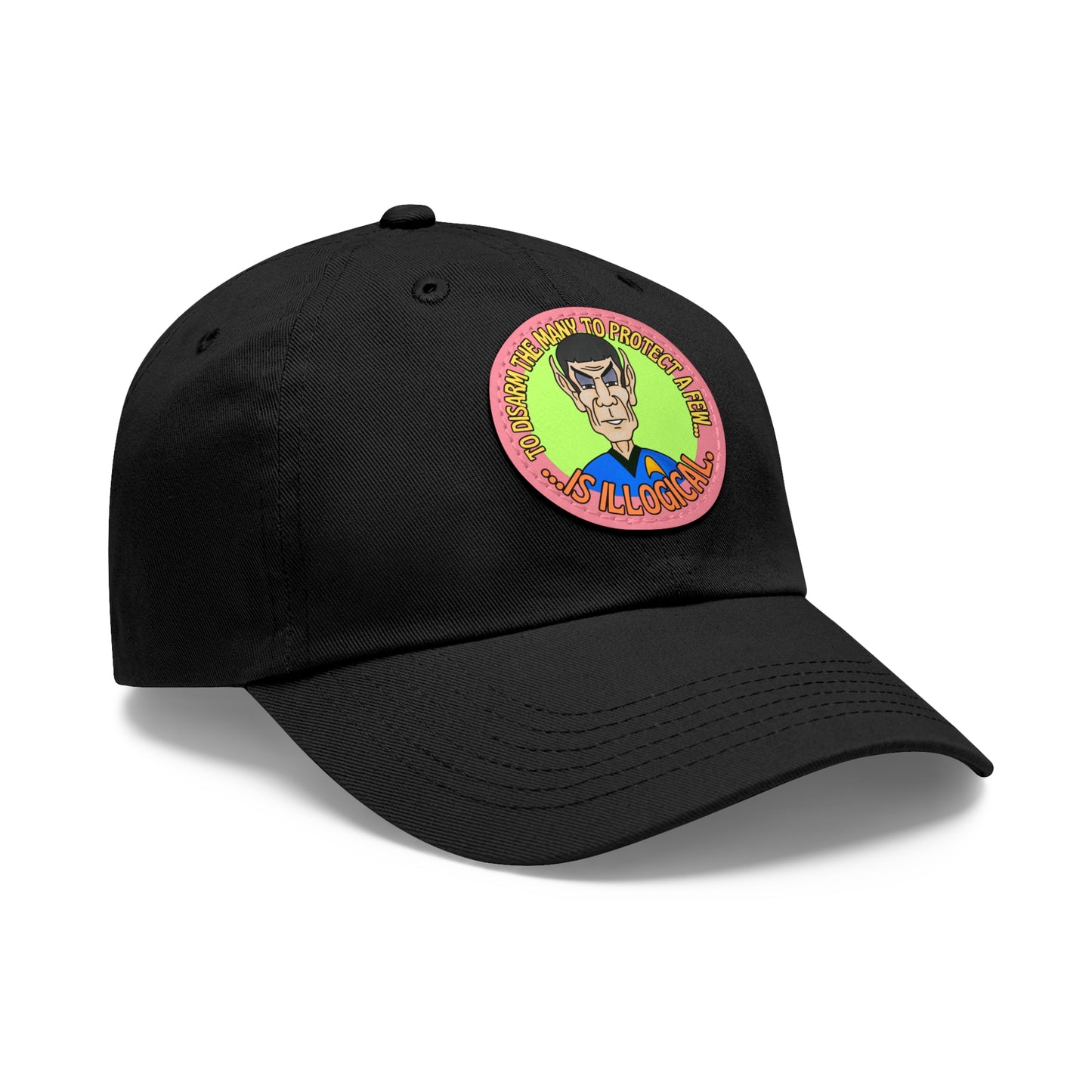 Illogical! Dad Hat with Leather Patch (Round)