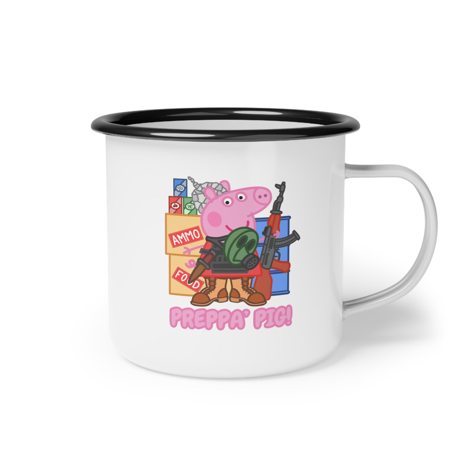 Preppa' Pig! Enamel Camp Cup