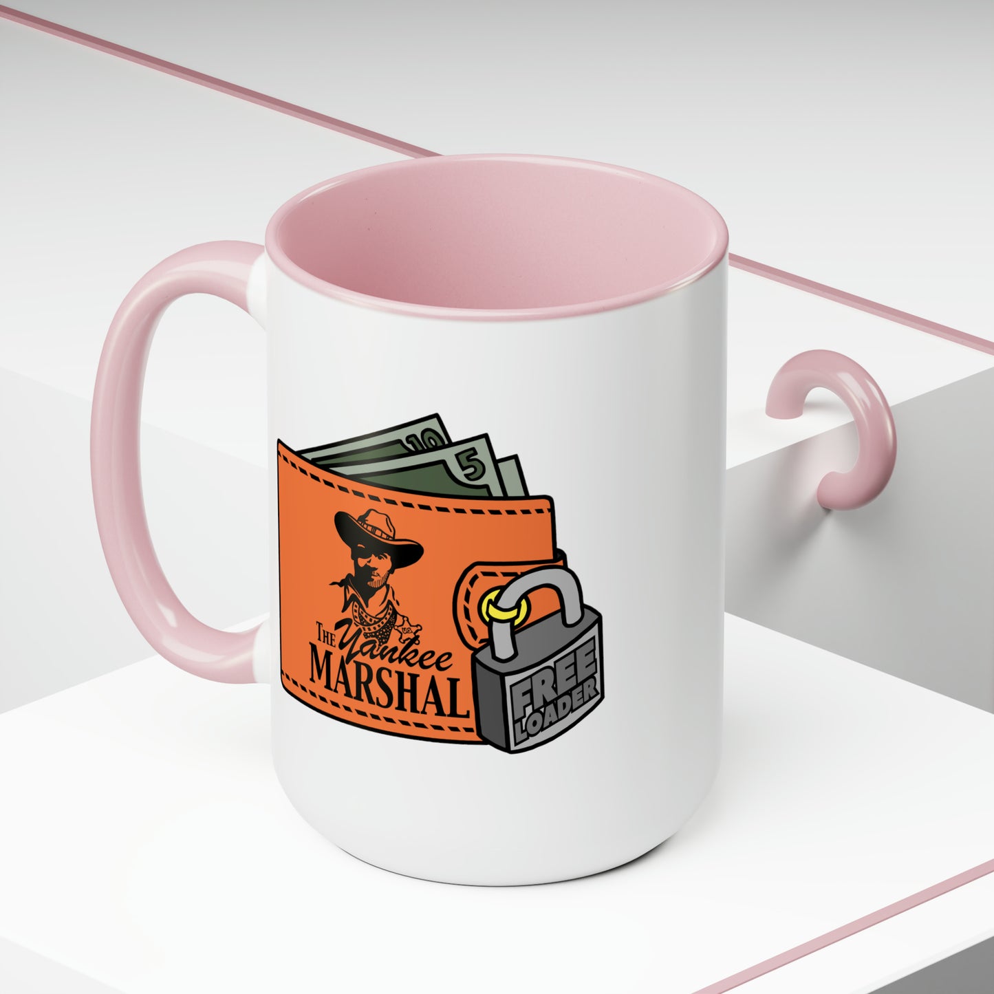 Freeloader Two-Tone Coffee Mugs, 15oz