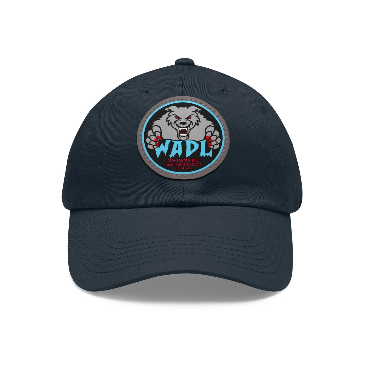 W.A.D.L. Dad Hat with Leather Patch (Round)