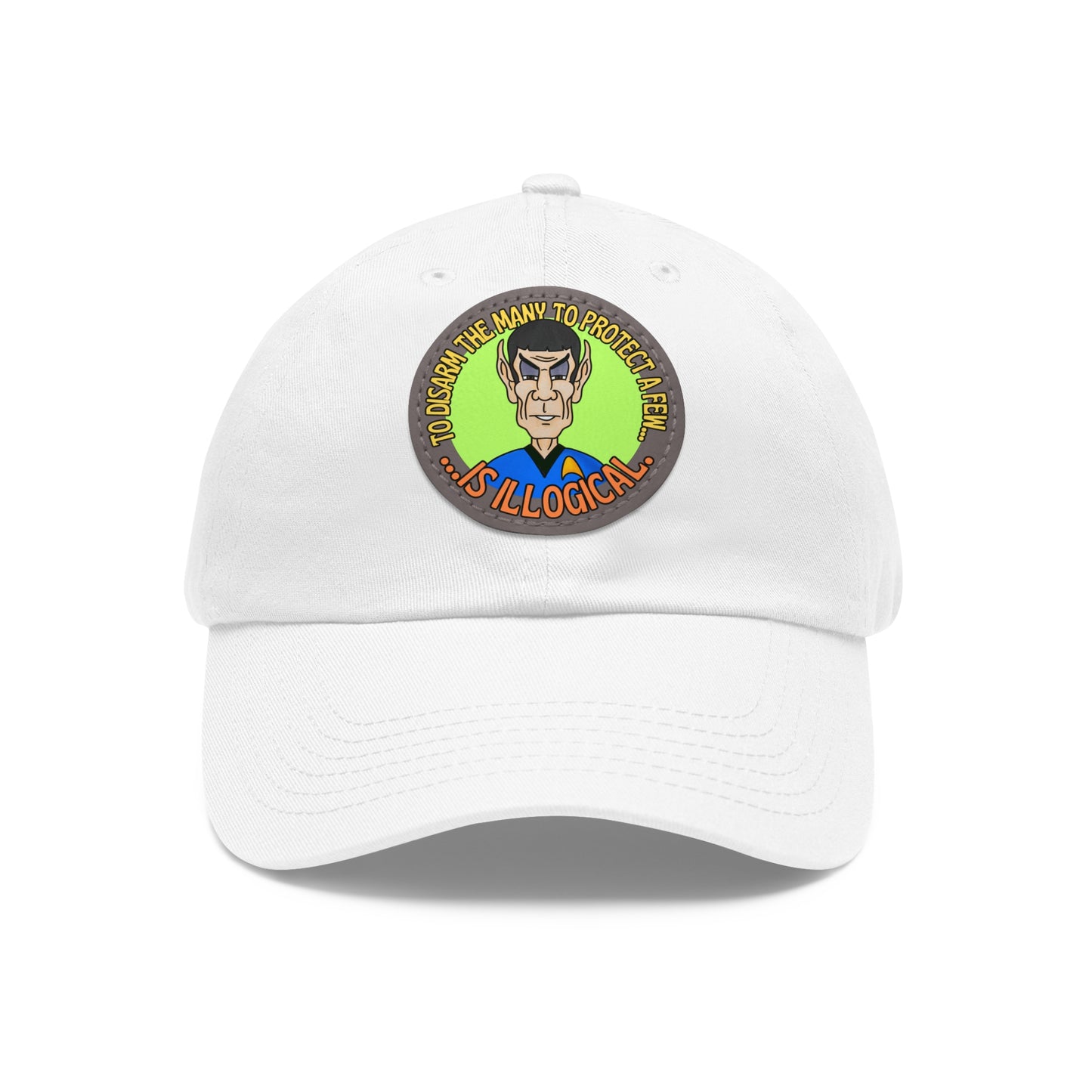 Illogical! Dad Hat with Leather Patch (Round)