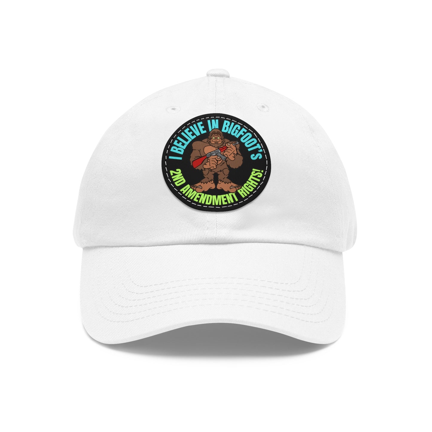 I Believe! Dad Hat with Leather Patch (Round)
