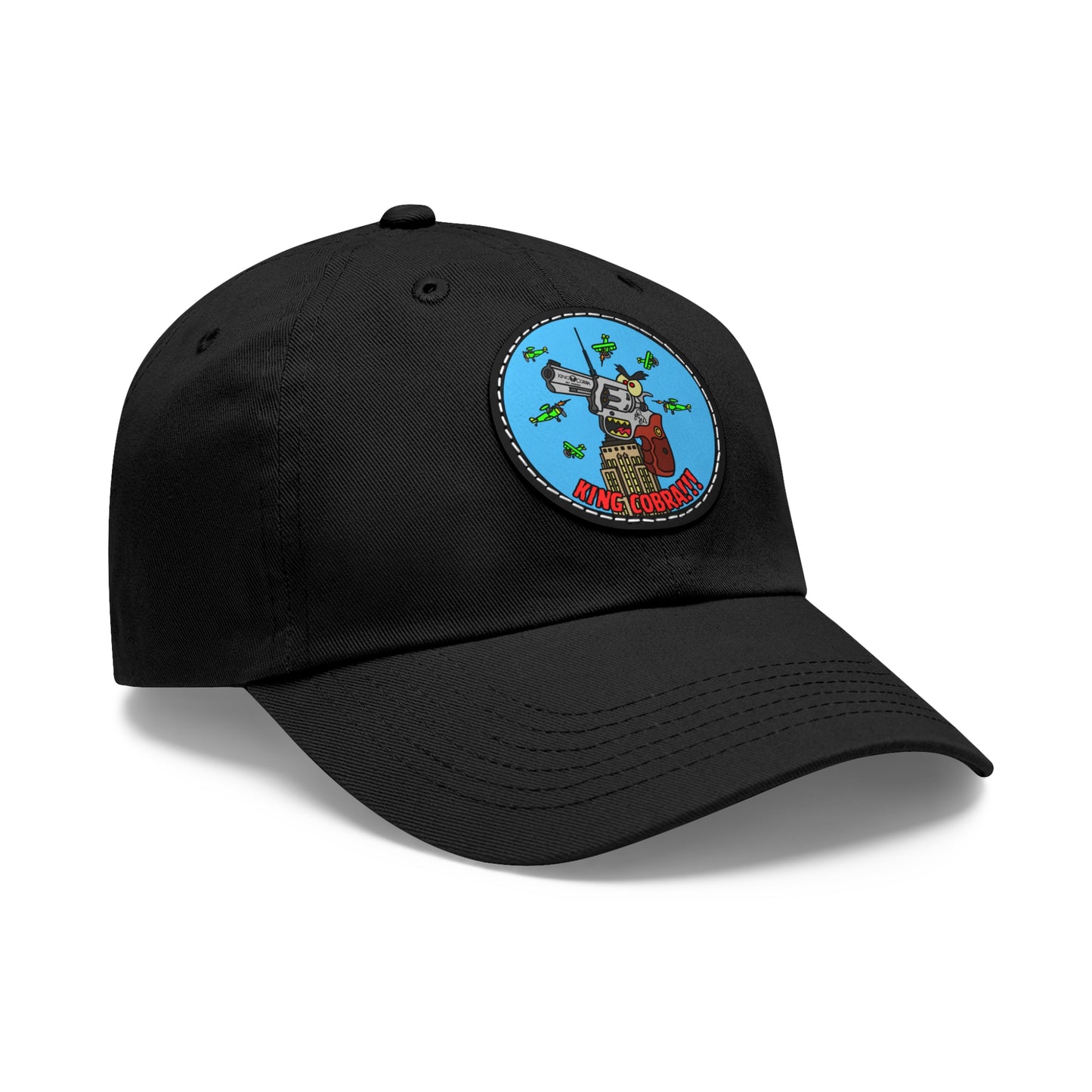 King Cobra!!! Dad Hat with Leather Patch (Round)