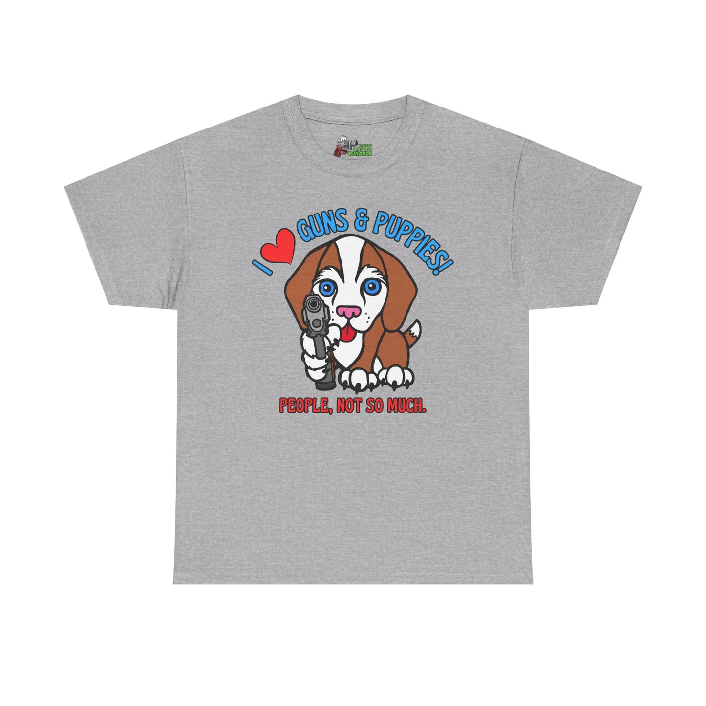 Guns & Puppies! Unisex Heavy Cotton Tee