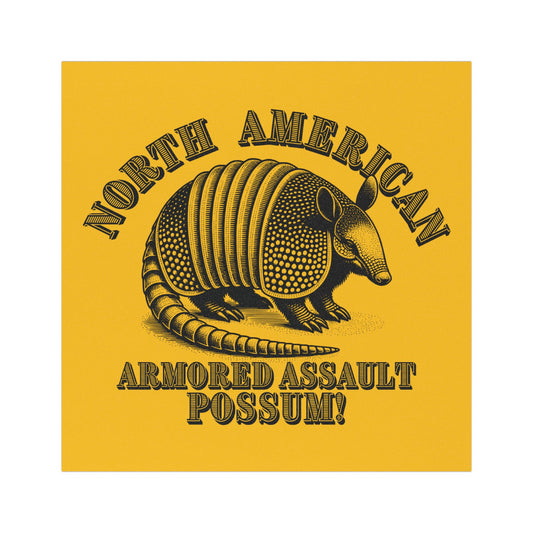 North American Armored Assault Possum Car Magnet | Fun Animal Decor for Vehicles