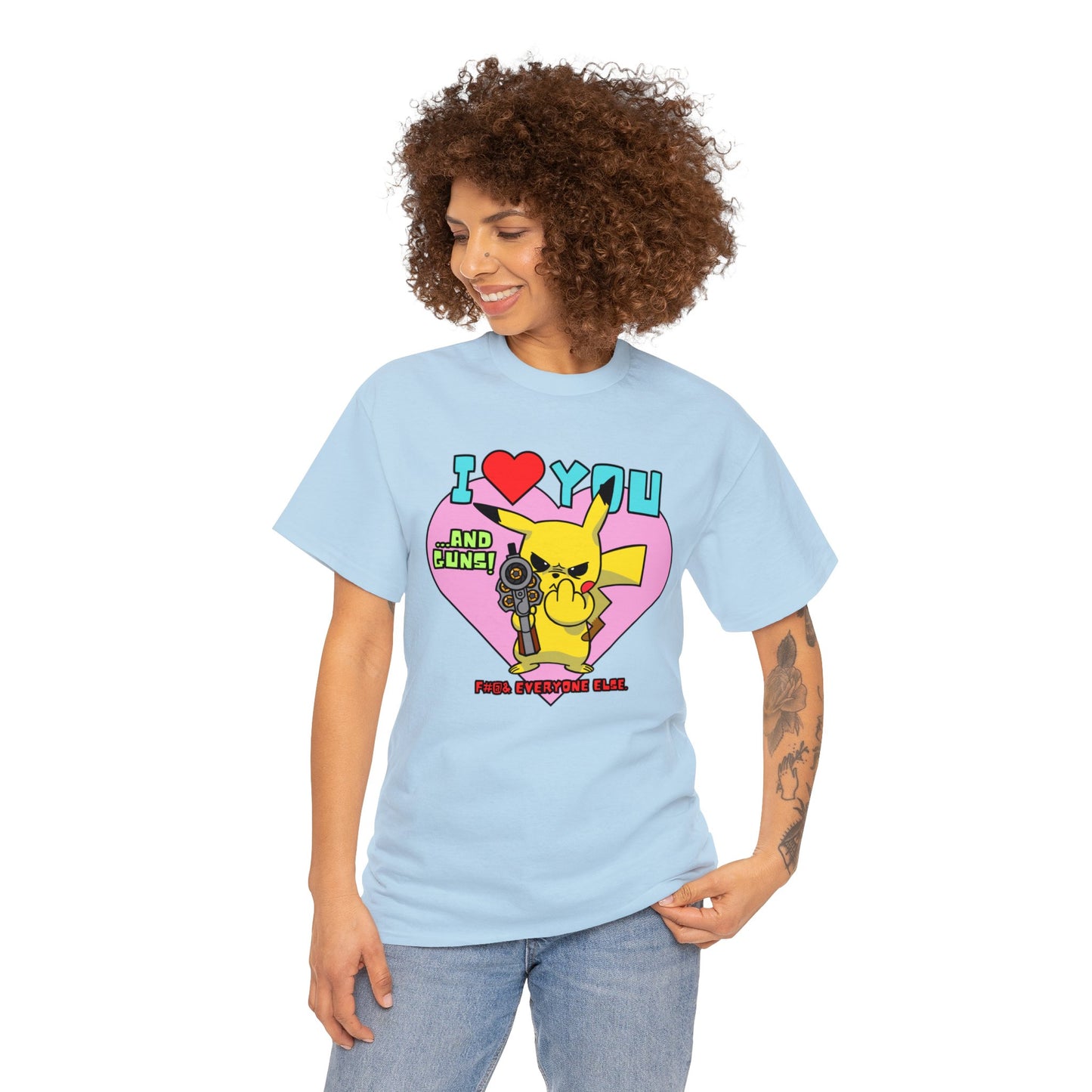 I Love You & Guns! Unisex Heavy Cotton Tee