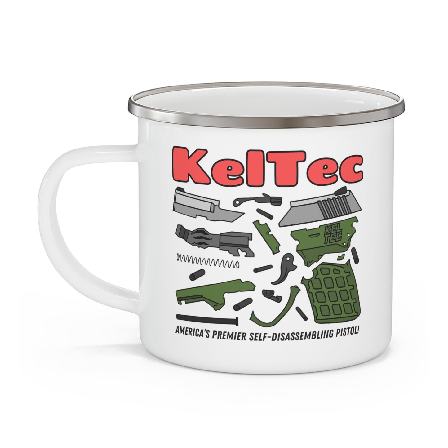 KelTec Disassembled Enamel Camping Mug