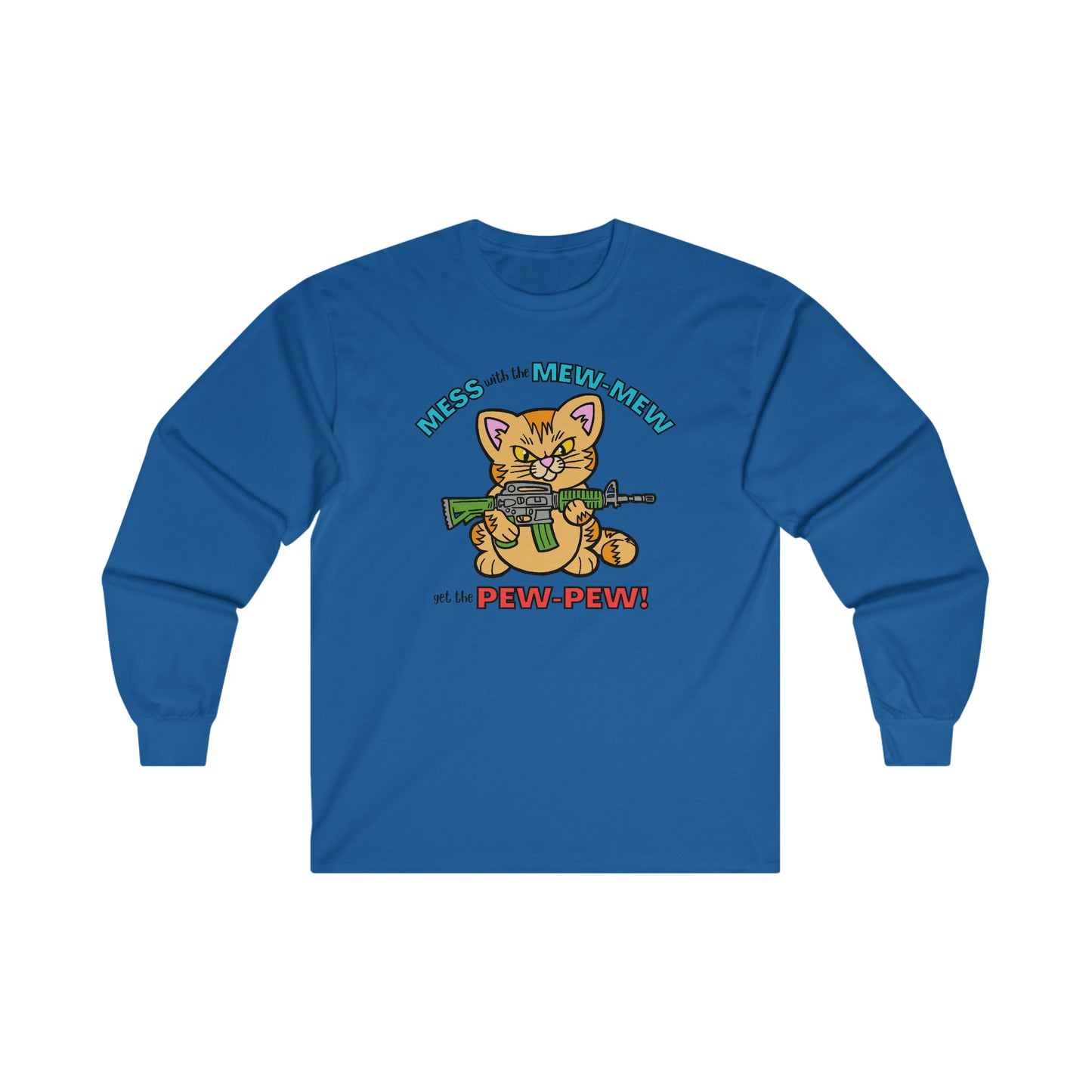 Mew-Mew Pew-Pew Ultra Cotton Long Sleeve Tee