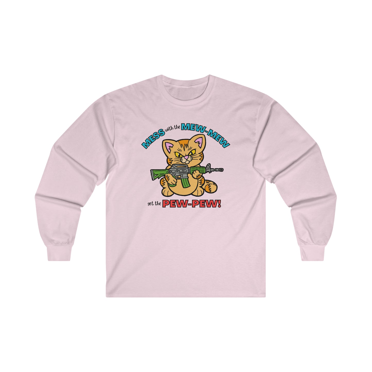 Mew-Mew Pew-Pew Ultra Cotton Long Sleeve Tee