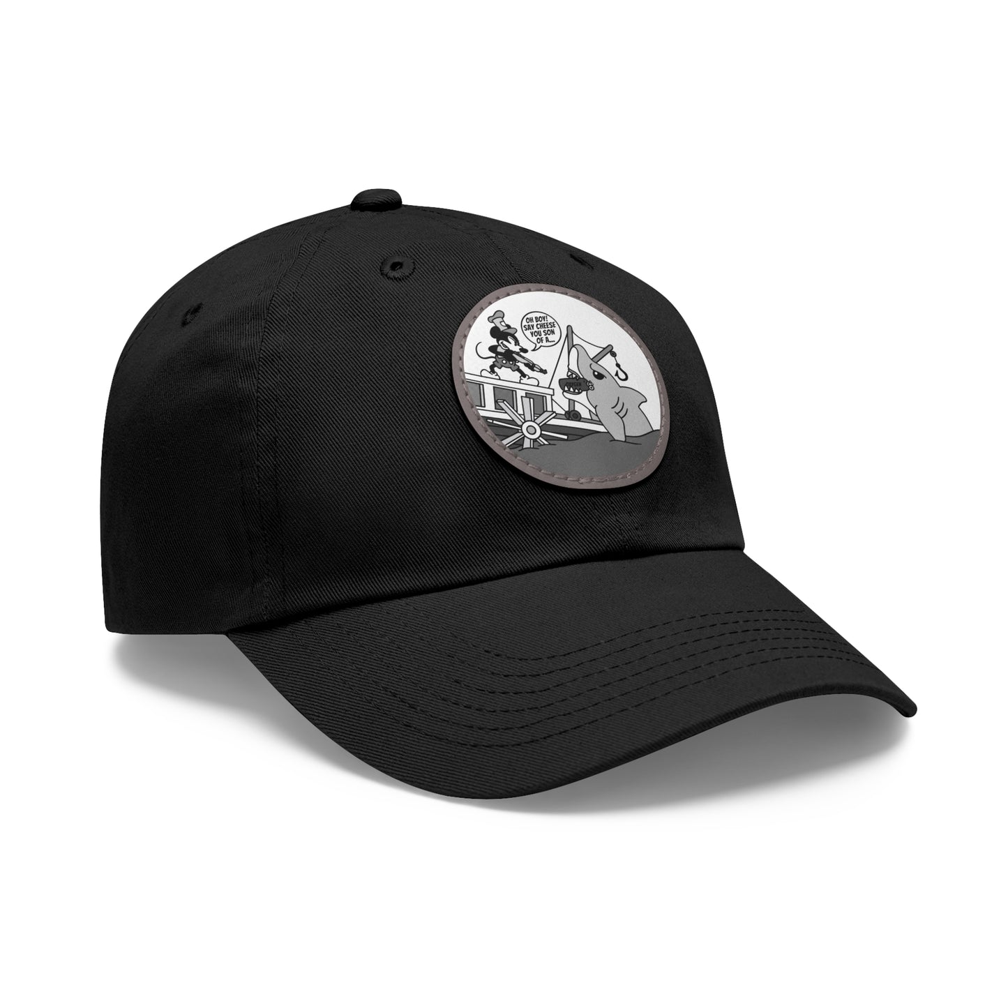 Willie vs. Bruce! Dad Hat with Leather Patch (Round)