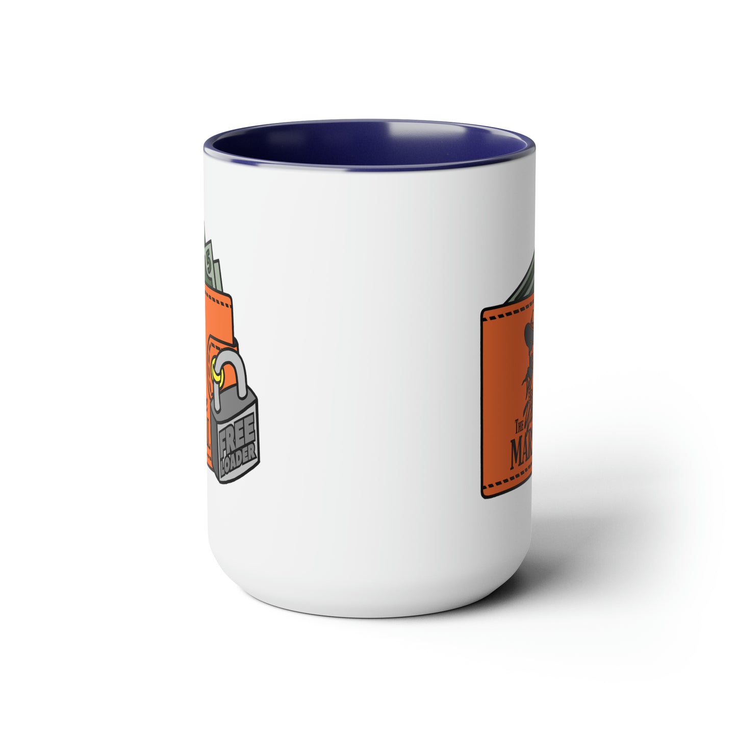 Freeloader Two-Tone Coffee Mugs, 15oz