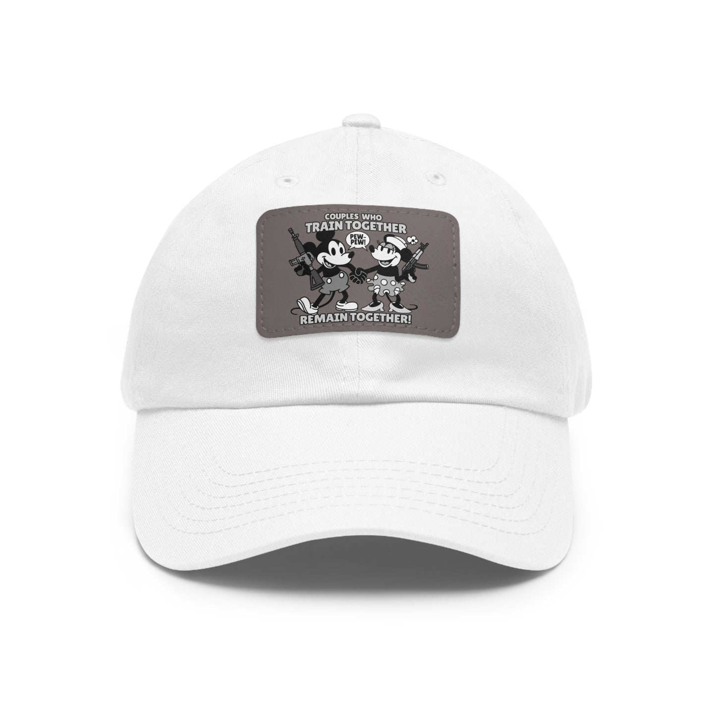 Couple's Therapy! Dad Hat with Leather Patch (Rectangle)