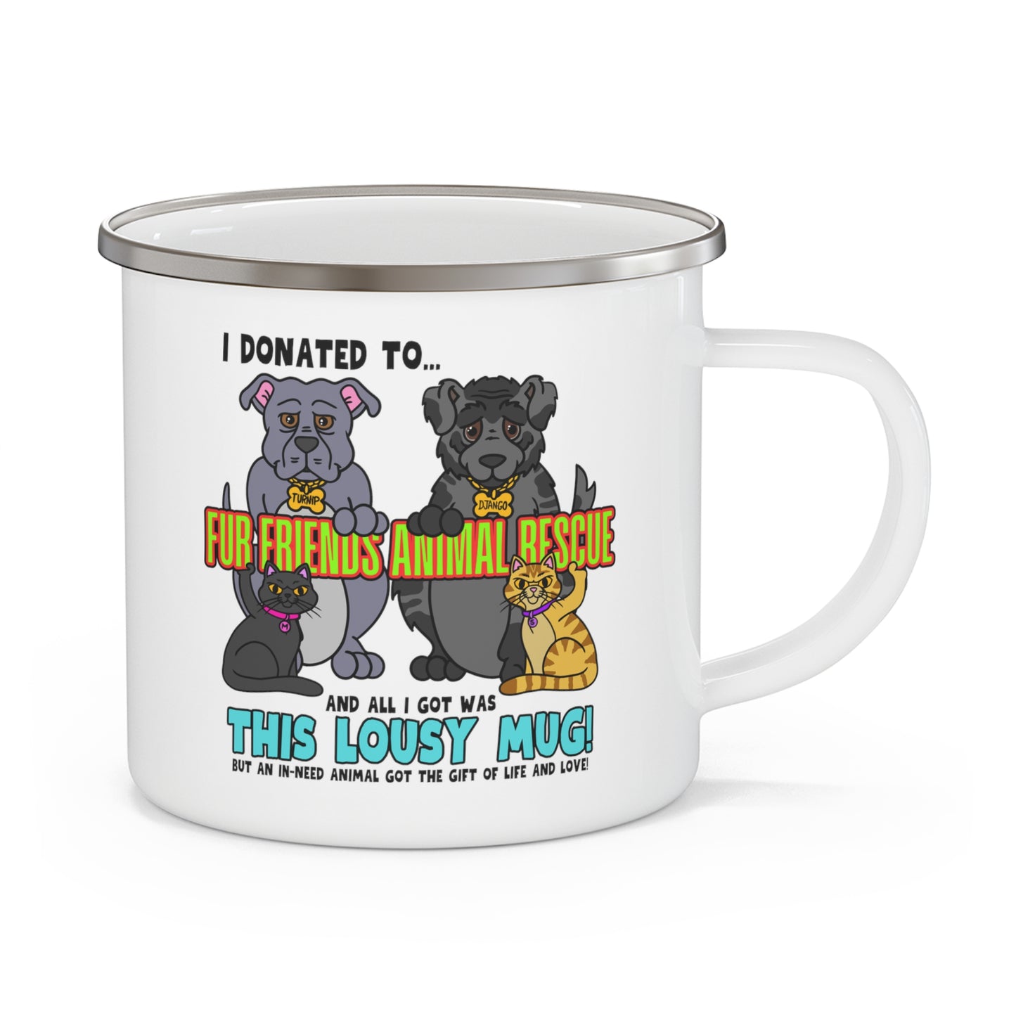 Fur Friends Donation (+1 GCG Entry) Enamel Camping Mug