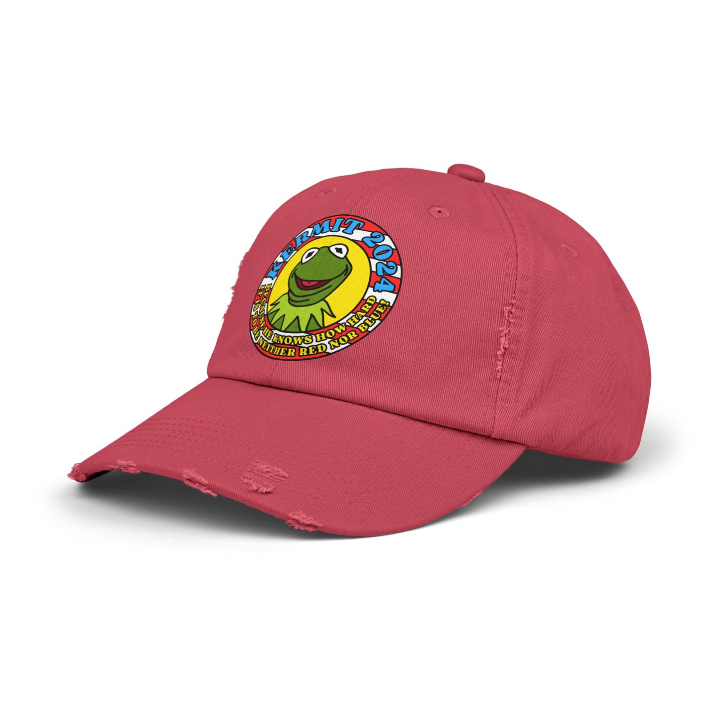 Kermit 2024! Unisex Distressed Cap