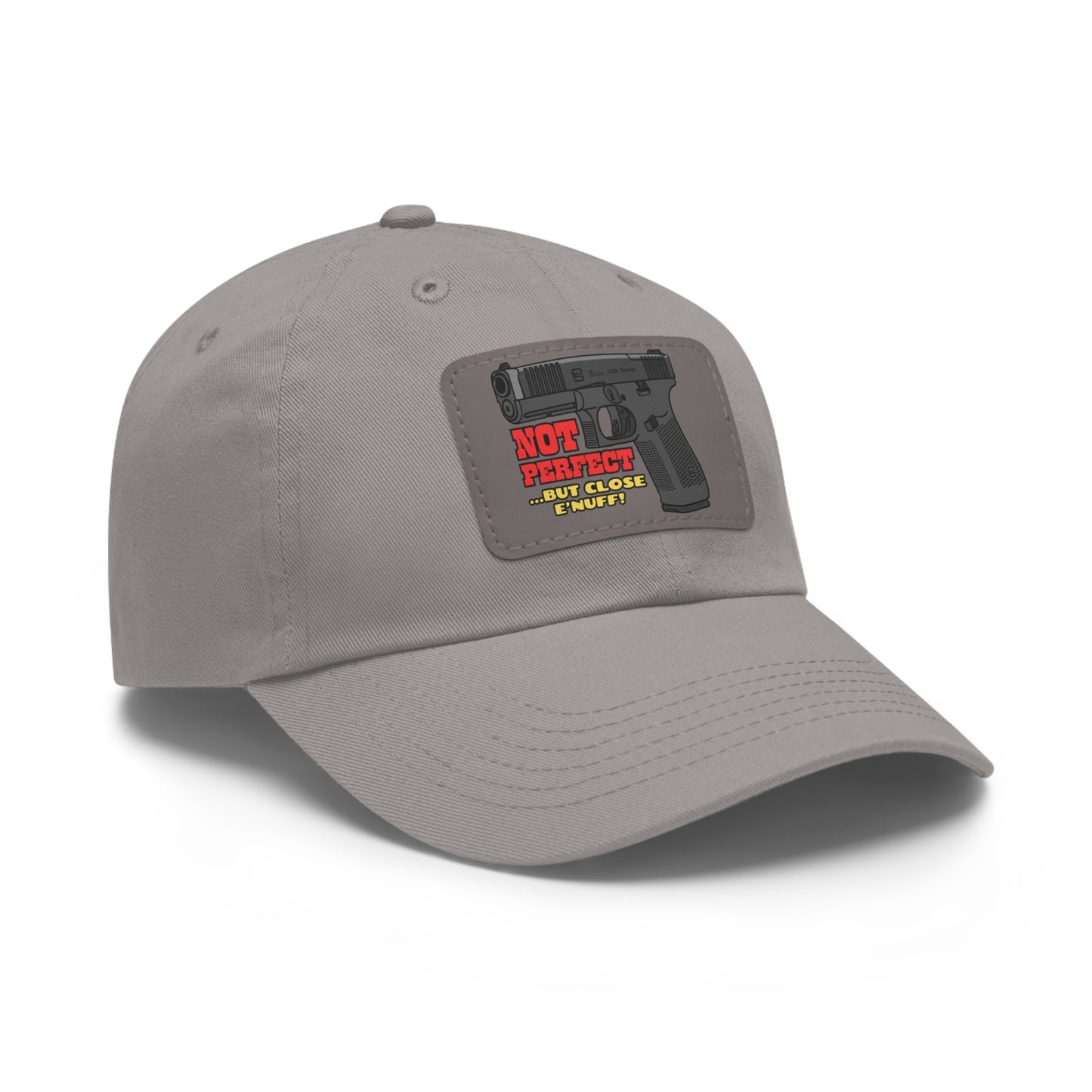 NOT Perfect! Dad Hat with Leather Patch (Rectangle)