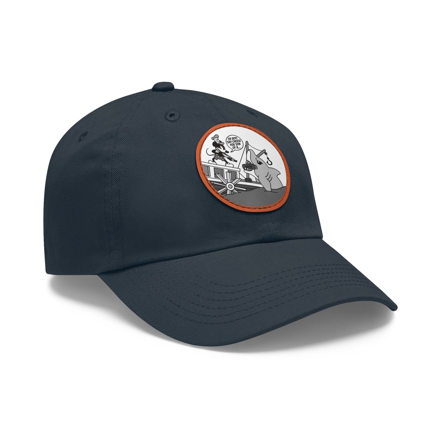 Willie vs. Bruce! Dad Hat with Leather Patch (Round)