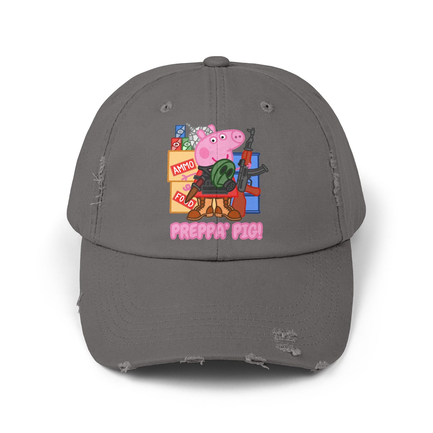 Preppa' Pig! Unisex Distressed Cap