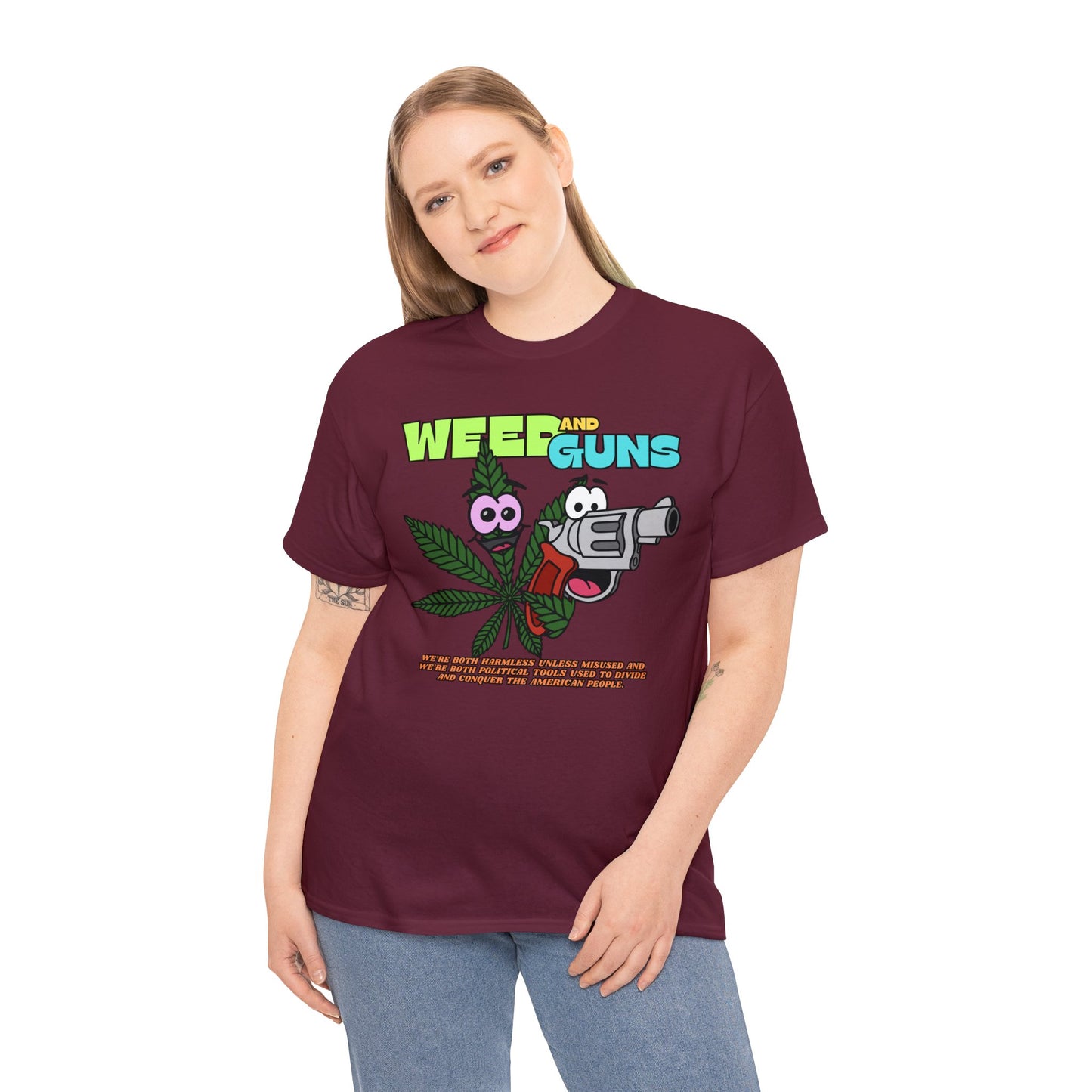 Weed & Guns! Unisex Heavy Cotton Tee