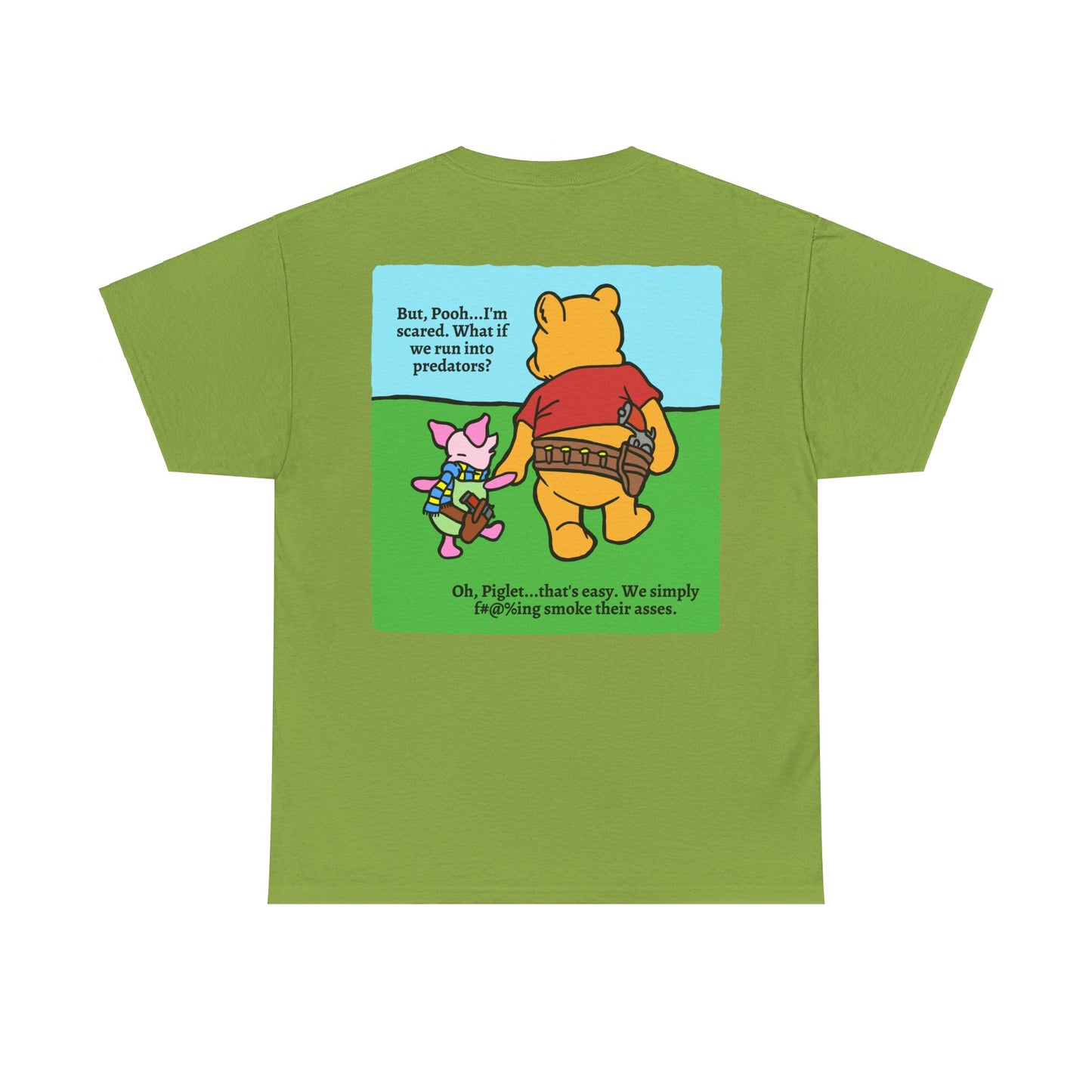 Pew & Piglet! (backside print) Unisex Heavy Cotton Tee