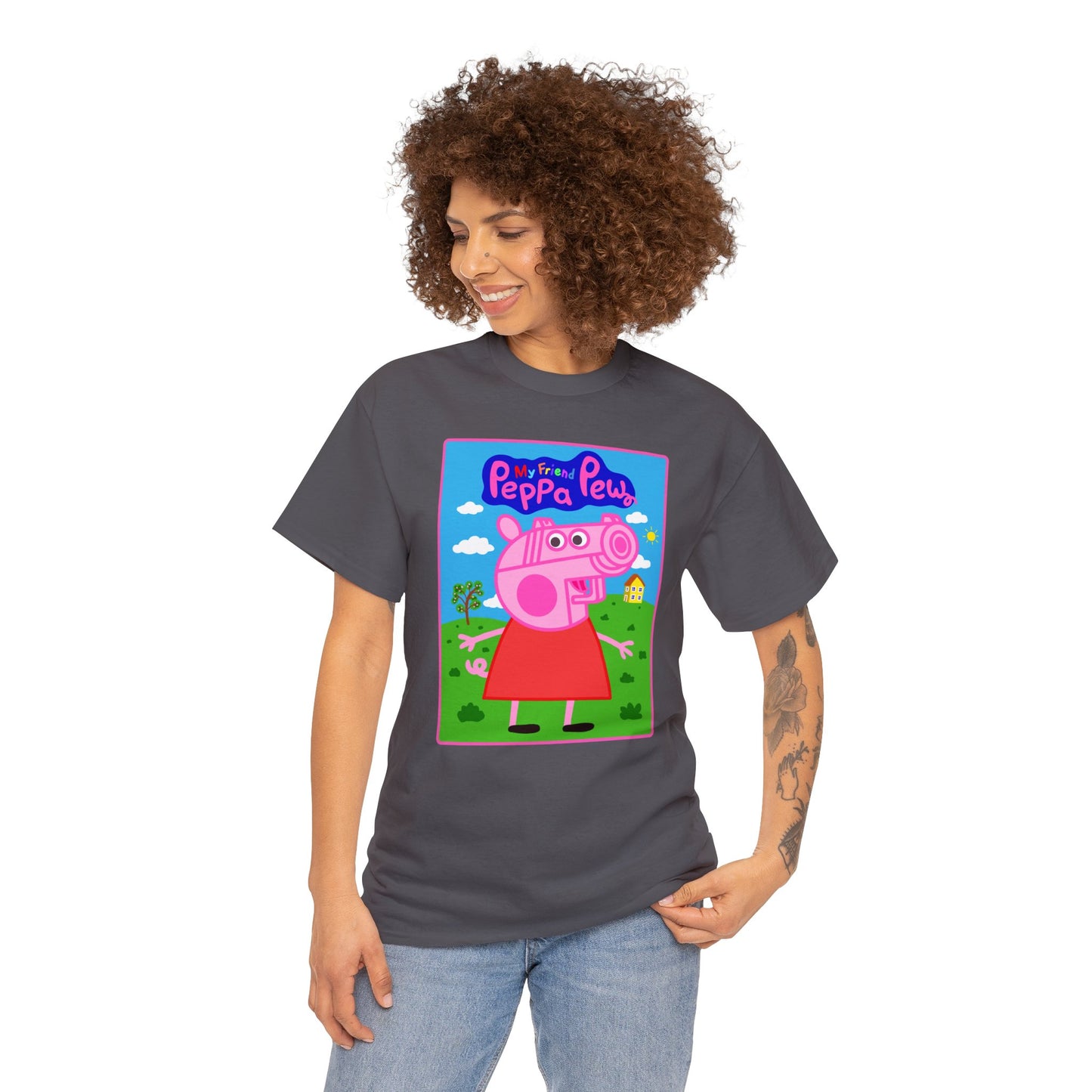 Peppa Pew Unisex Heavy Cotton Tee