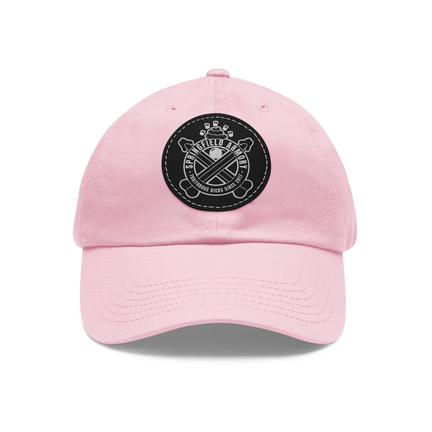Springfield Dicks! Dad Hat with Leather Patch (Round)