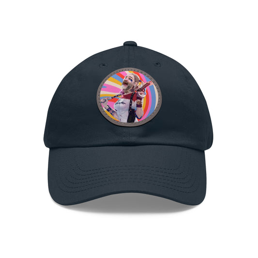 Harley! Dad Hat with Leather Patch (Round)