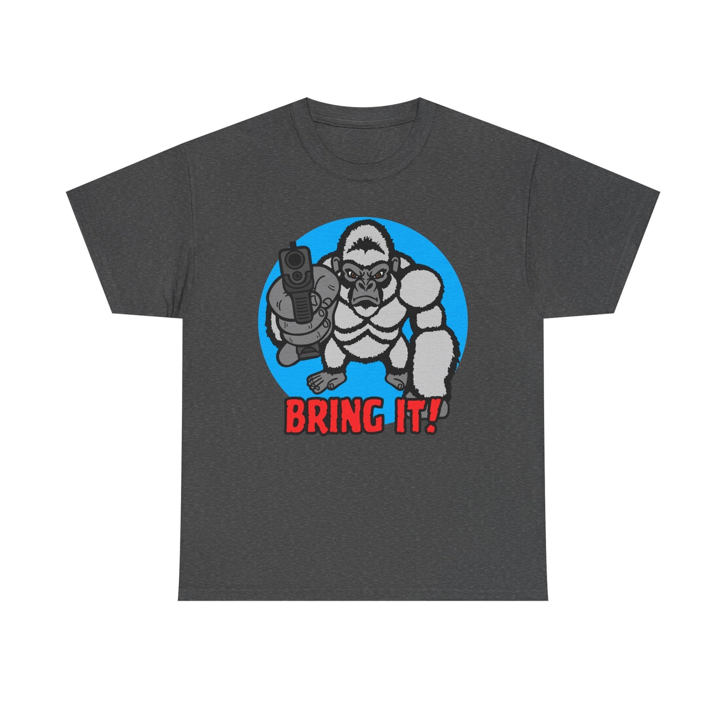 Gorilla with a Glock! Unisex Heavy Cotton Tee (Funny Gorilla)