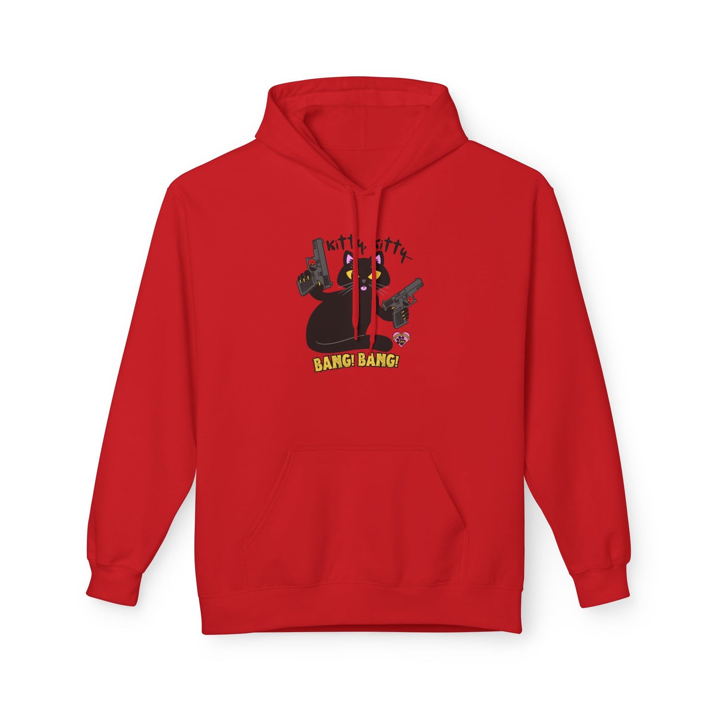 Kitty, Kitty, Bang, Bang! Unisex Midweight Softstyle Fleece Hoodie