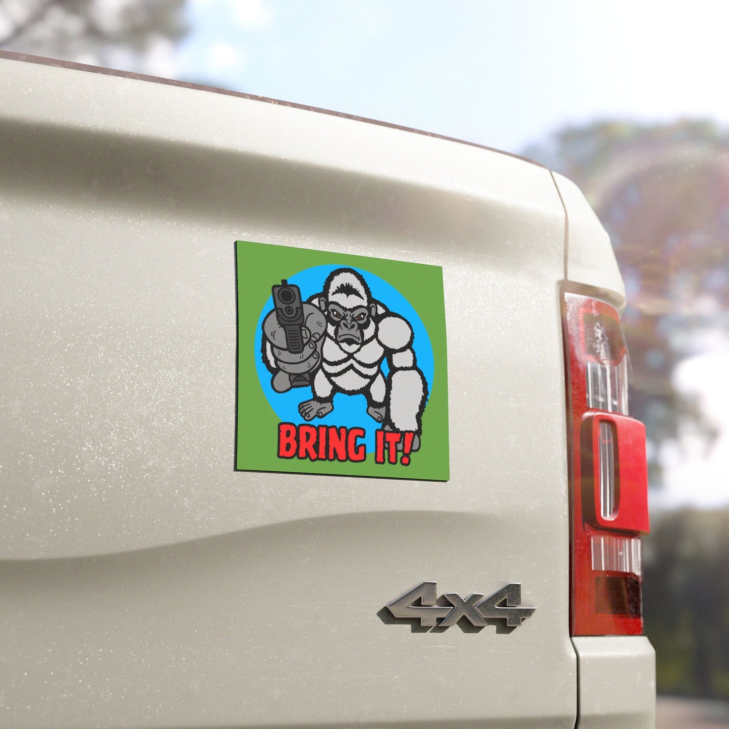 Bring It! Gorilla Car Magnet - Fun Vehicle Decor