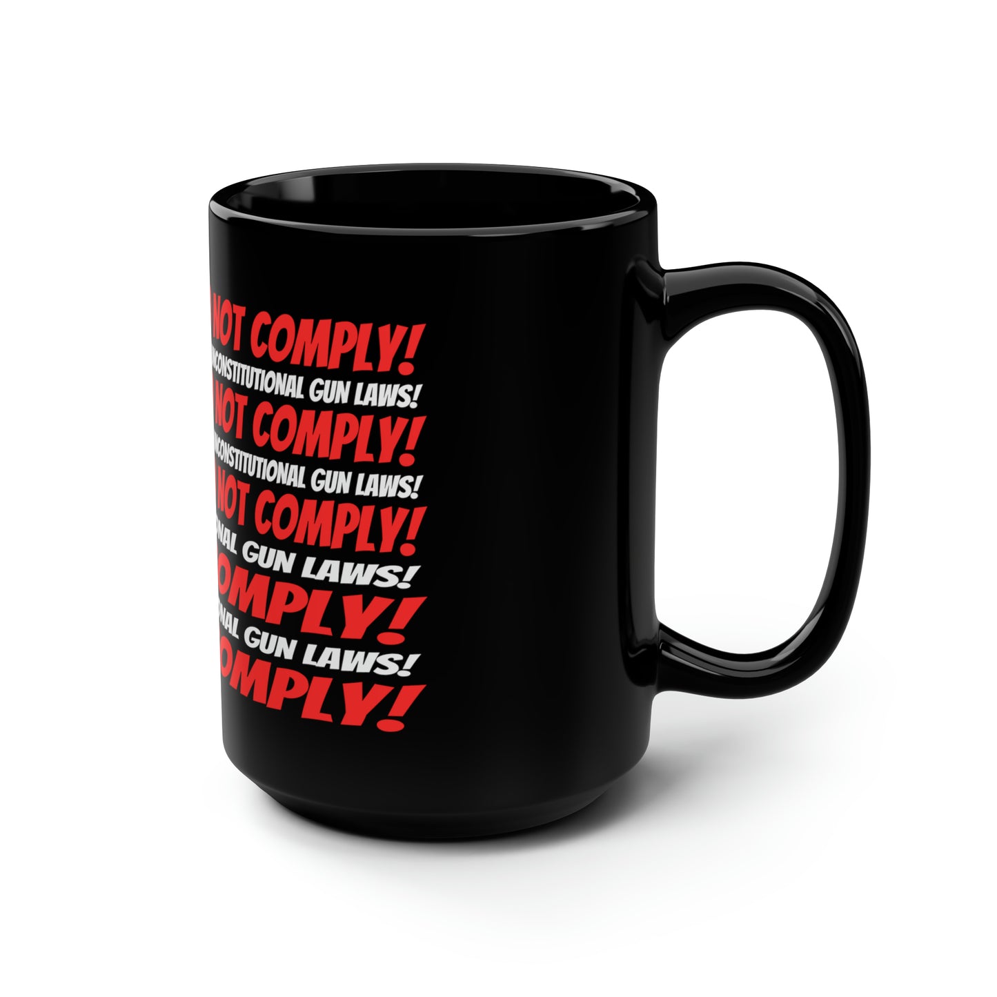 Silent Revolution! Black Mug, 15oz