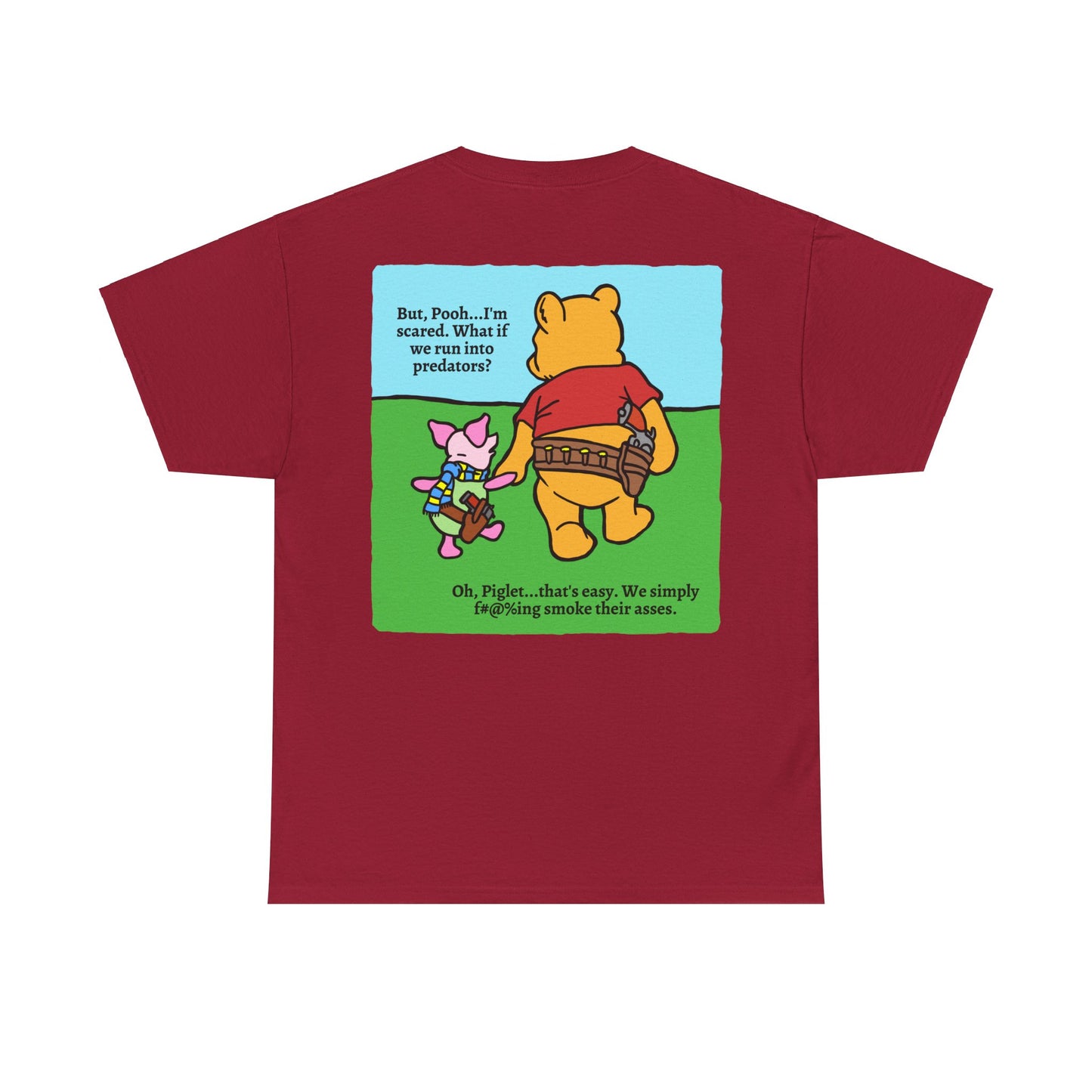 Pew & Piglet! (backside print) Unisex Heavy Cotton Tee