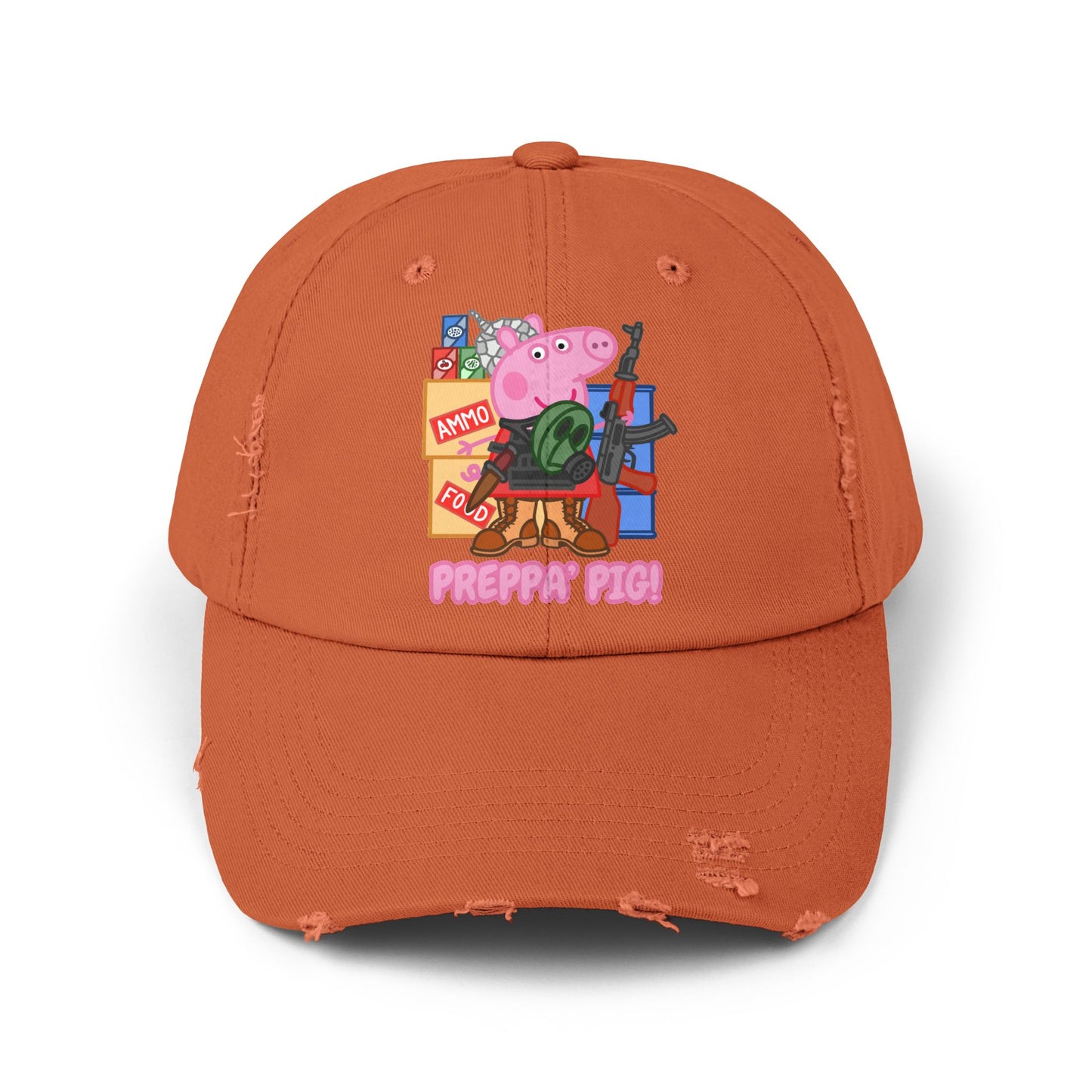 Preppa' Pig! Unisex Distressed Cap