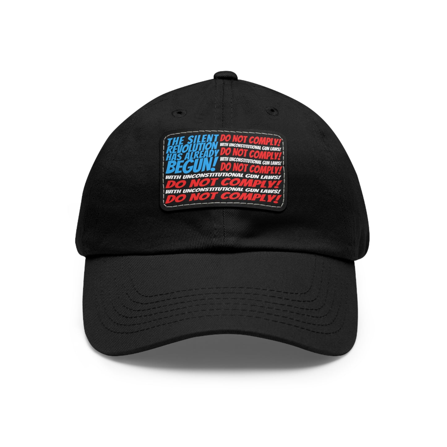 Silent Revolution! Dad Hat with Leather Patch (Rectangle)