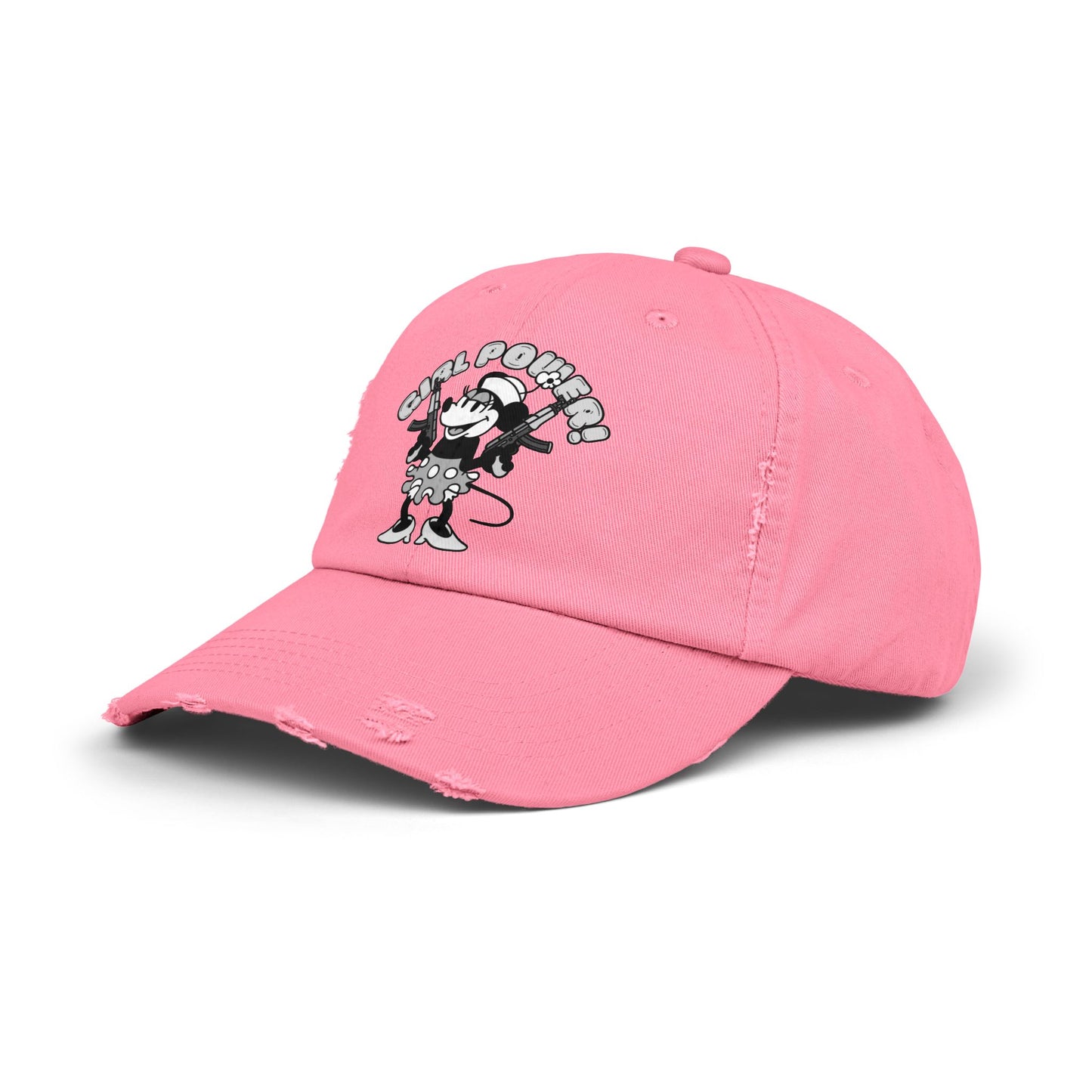 Girl Power! Unisex Distressed Cap