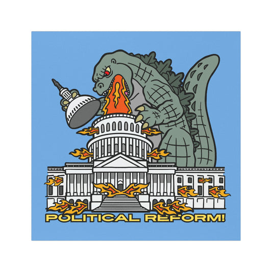Godzilla Political Reform Car Magnet, Funny Car Decor